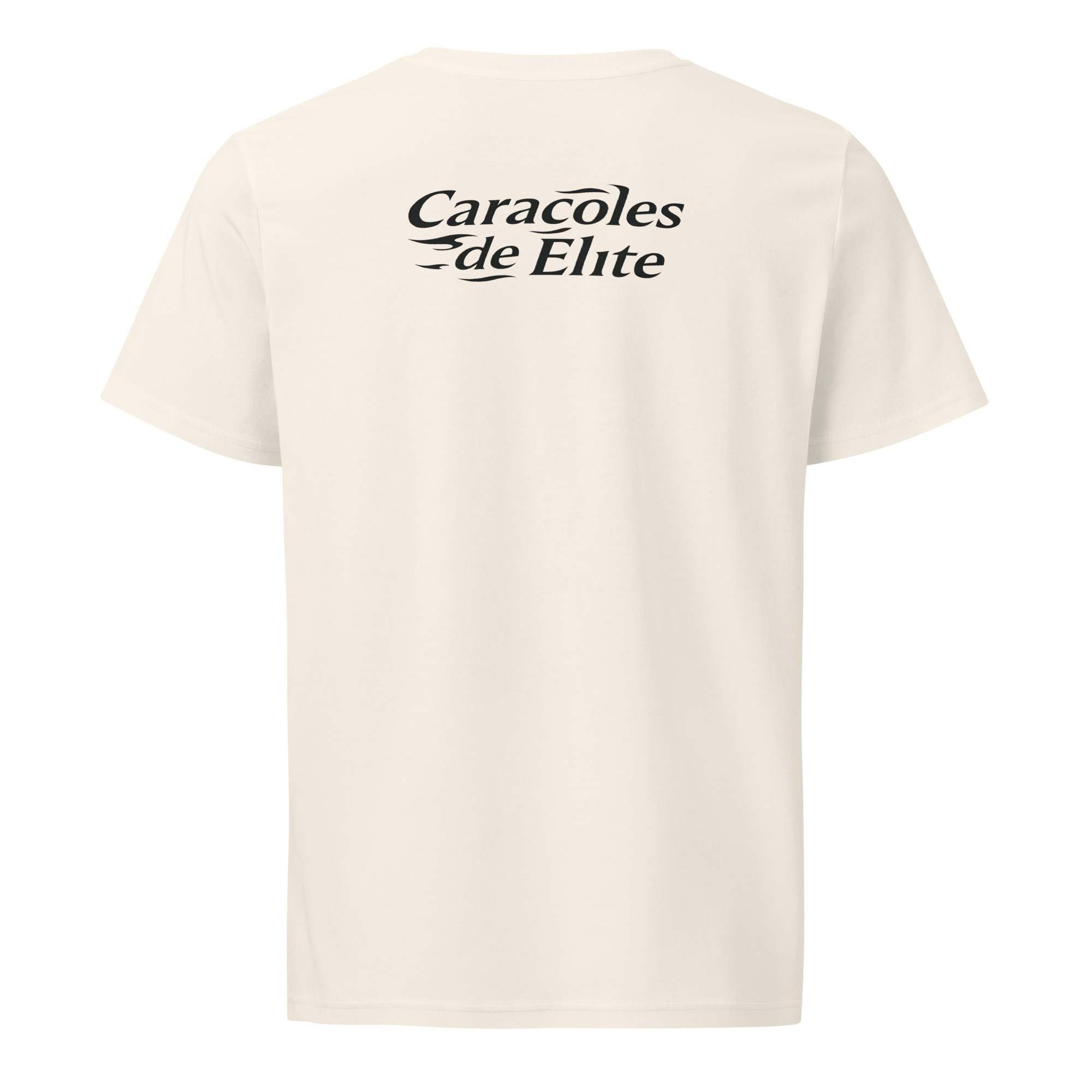 Camiseta Caracoles de Élite vintage white espalda